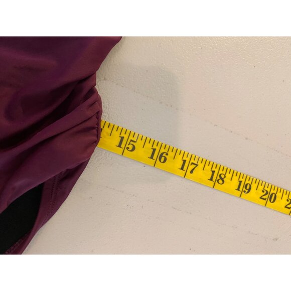 Hilor Off-Shoulder Ruffle One-Piece Swimsuit US 14 Burgundy - Picture 9 of 9